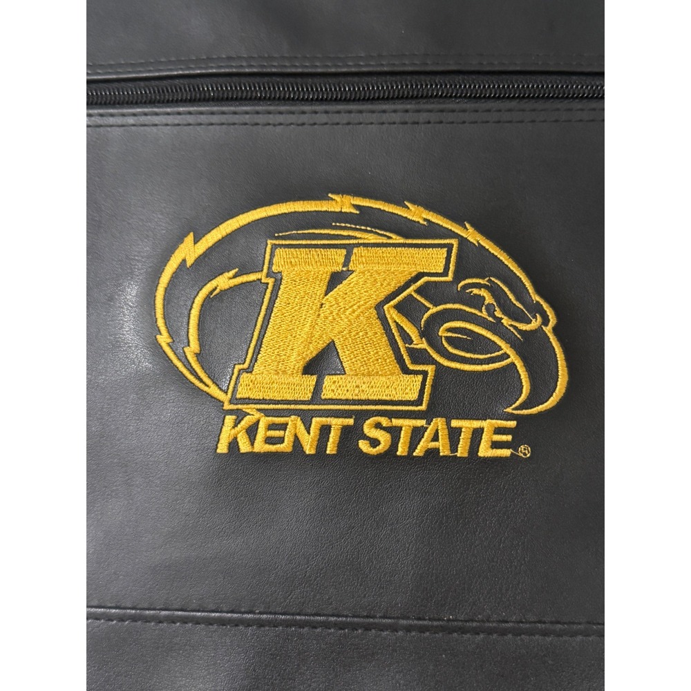Toppers Kent State Golden Flashes Messenger Bag Black Faux Leather Briefcase
